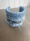 Raw distressed cuff bracelet