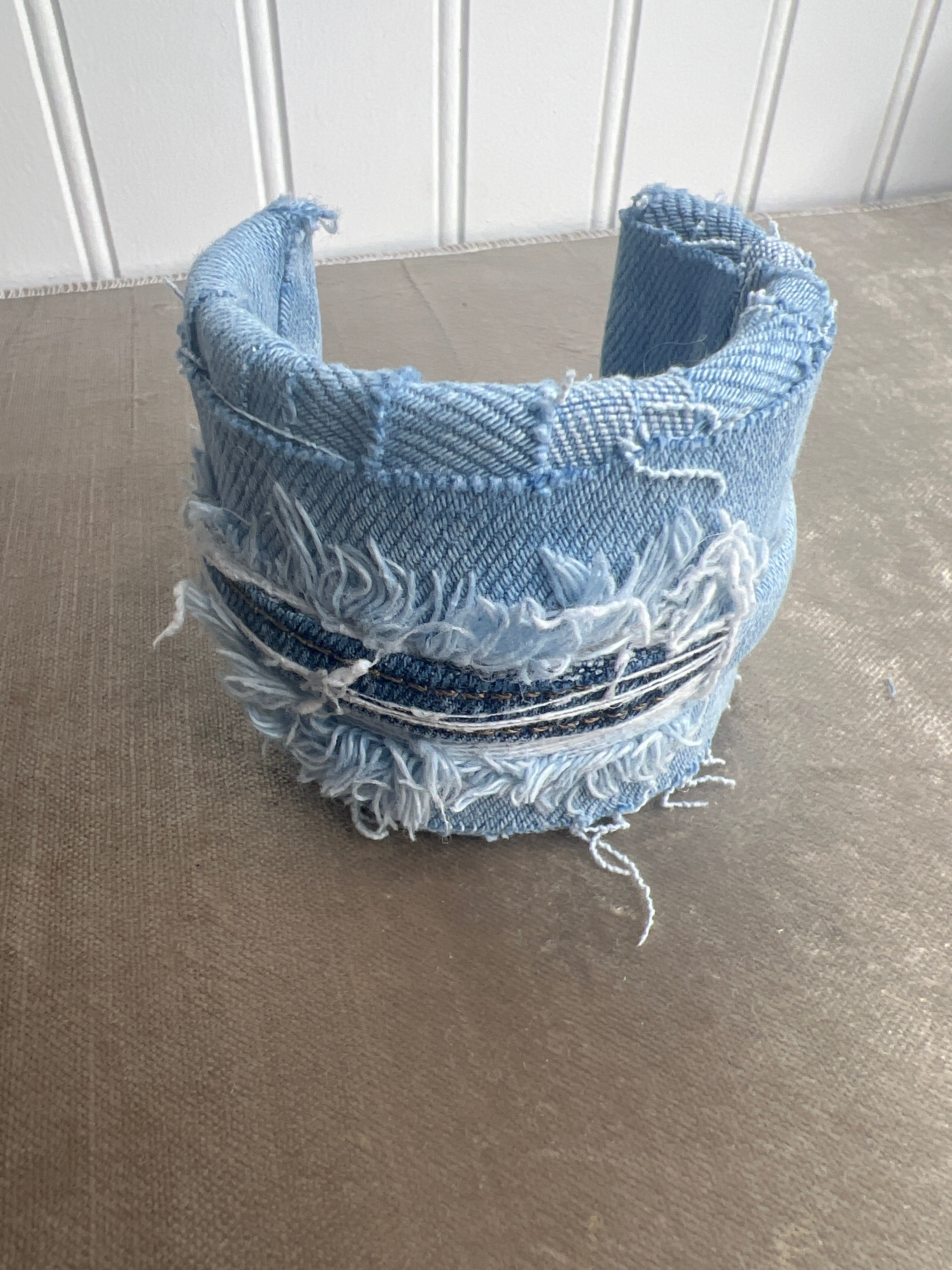 Raw distressed cuff bracelet